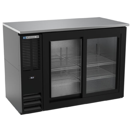 Beverage Air BBN48HC-GS-B - Refrigerated Back Bar Storage Cabinet, Two-section, 48"W X 25-1/4"D X 34"H