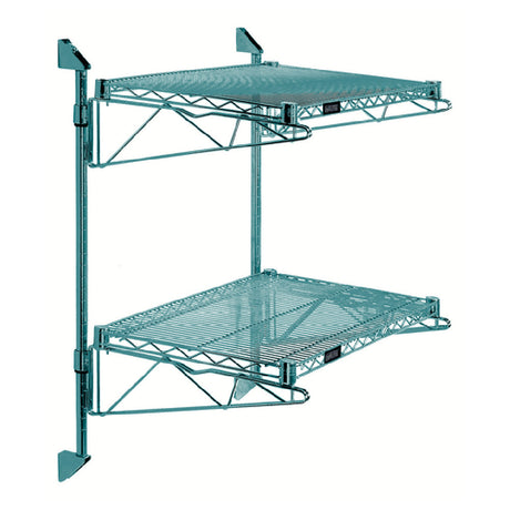 Quantum WC34-CB1872P Cantilever Double Shelf Post Wall Mount (2) 72"W X 18"D Shelves