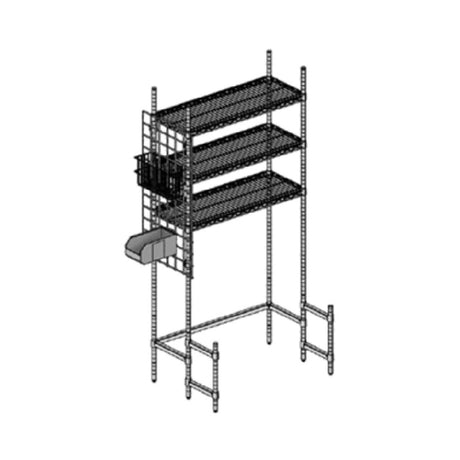 Eagle TSSP1436Z Sandwich Prep Station 36"W X 26-1/2"D X 74"H (3) 14"D Wire Overshelves