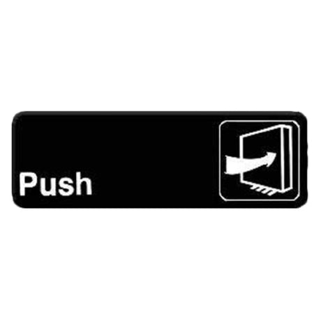 Thunder Group PLIS9301BK Information Symbol Sign 9" X 3" "Push"