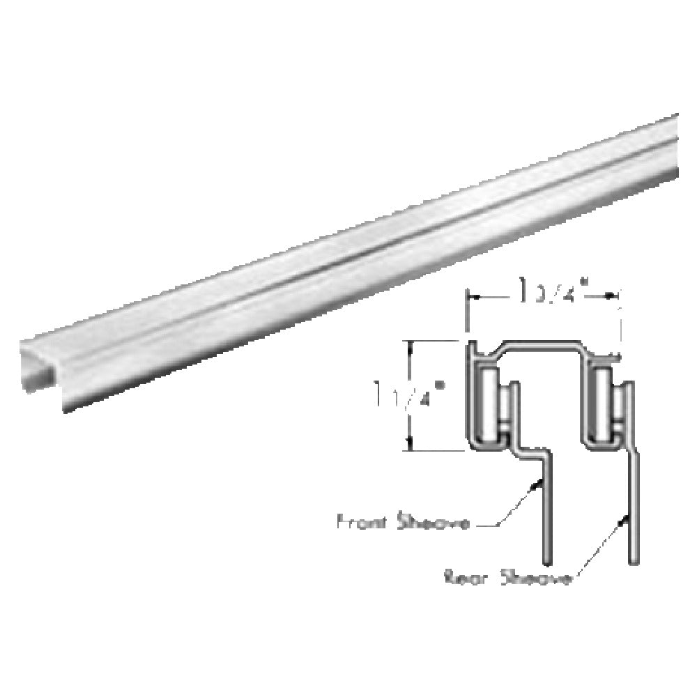 Franklin Machine Products 134-1048 Sanitary Overhead Track 48"L For Use With Door Sheaves