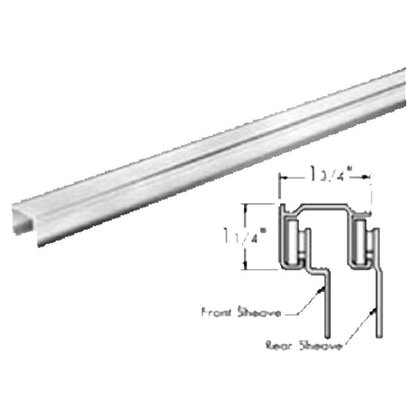 Franklin Machine Products 134-1048 Sanitary Overhead Track 48"L For Use With Door Sheaves