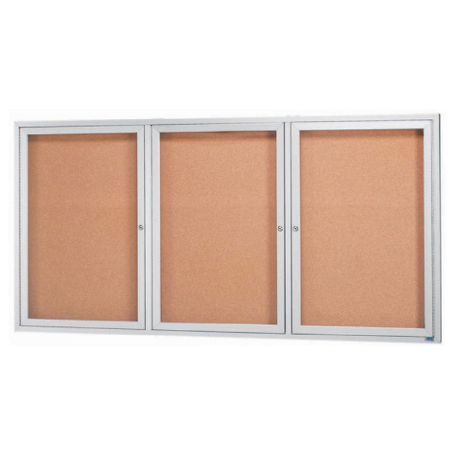 Aarco DCC4896-3RI Aluminum Bulletin Board 96"W X 48"H Enclosed