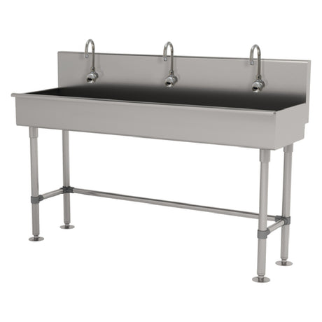 Advance Tabco 19-FM-72EFADA Multiwash Hand Sink With (3) Electronic Faucets 72"W X 19-1/2"D X 42-1/2"H (overall)