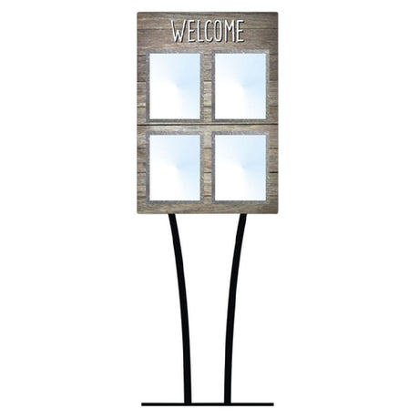 Hubert 61810 - Menu Board, 4-pocket, Floor Stand