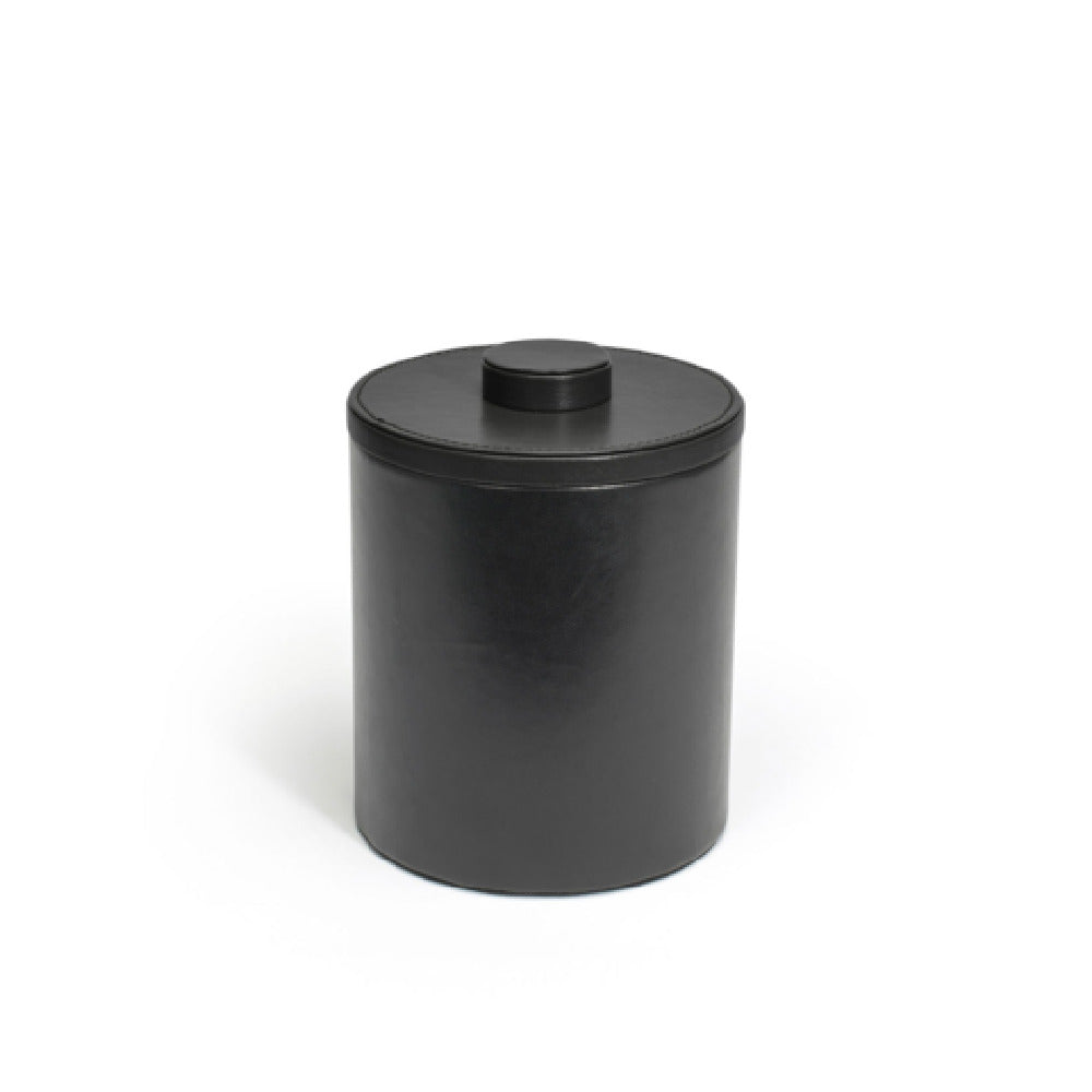 FOH RIB014BKL21 2qt Round London Ice Bucket Black Includes One RIB014BKL21-BTM 2qt Round London Ice Bucket Base Black