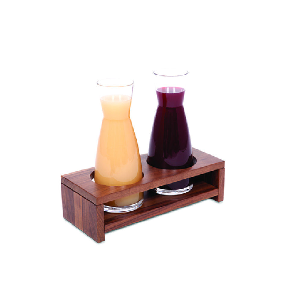 Service Ideas 15A15710 Ze Pe Buffet Glass Pitcher Display 2 Carafe Holder 12.8"D X 6.75"W X 11.5"H