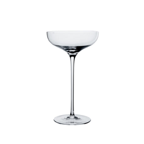 Steelite 83000WE112 Long Stem Champagne Coupe 9.5 Oz. (H 7-5/8" M 4-1/4" T 4-1/4" B 3-1/4") Glass