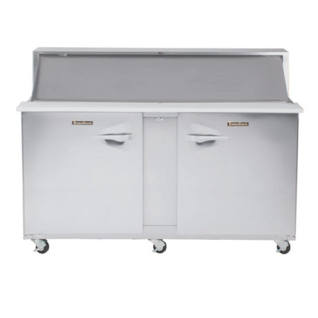 Traulsen UPT7230-LR - Dealer's Choice UPT Series Compact Prep Table Refrigerator With Roll-top Lid Which Serves As An Overshelf
