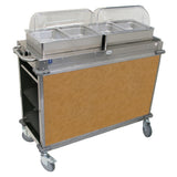 Cadco CBC-HH-L1-4 MobileServ® Junior Mobile Hot Buffet Cart (2) Hot Full Size Buffet Servers