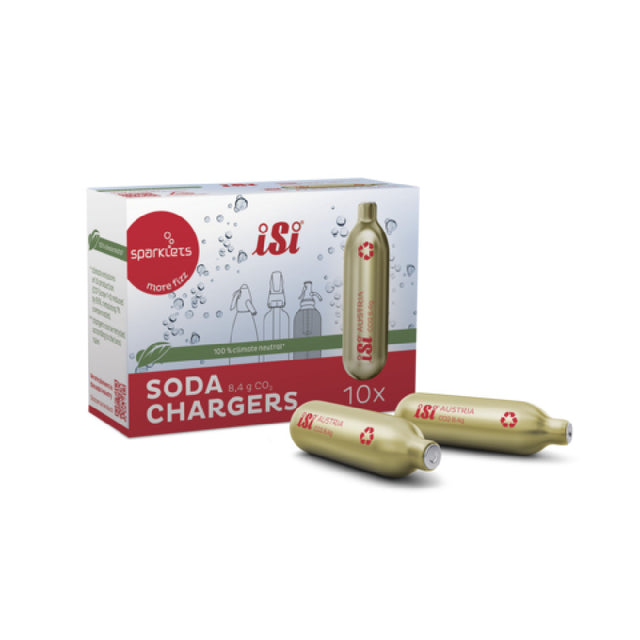 ISi North America 000401 - Sparklets Soda Chargers, Contains 8.4 Grams Of CO2, For Use With 102001,106001 10951001,10951401,10951601,10951701 (10 Each Per Pack, 12 Packs Per Case)