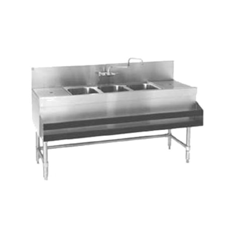 Eagle B3-3-19 Spec-Bar® Underbar Sink Unit 3-compartment 36"W X 19"D X 37"H Overall Size