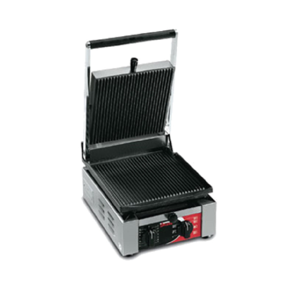 Sirman 34A1301105SI ELIO R Panini Grill Single Grooved Top & Grooved Bottom