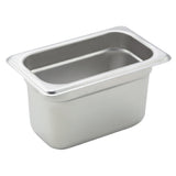 Winco SPJM-904 Steam Table Pan 1/9 Size 6-3/4" X 4-1/4" X 4" Deep