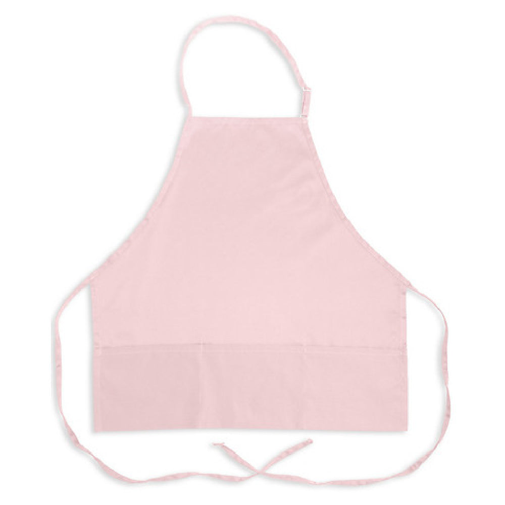 KNG 1040PNK Kng 27 In Bib Apron Pink 3 Pocket