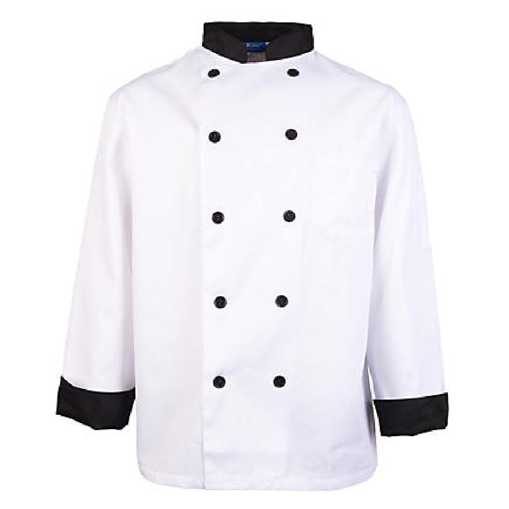 KNG 1048M Kng M Chef Coat Executive Black Trim