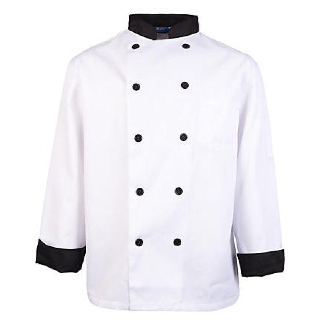 KNG 1048M Kng M Chef Coat Executive Black Trim