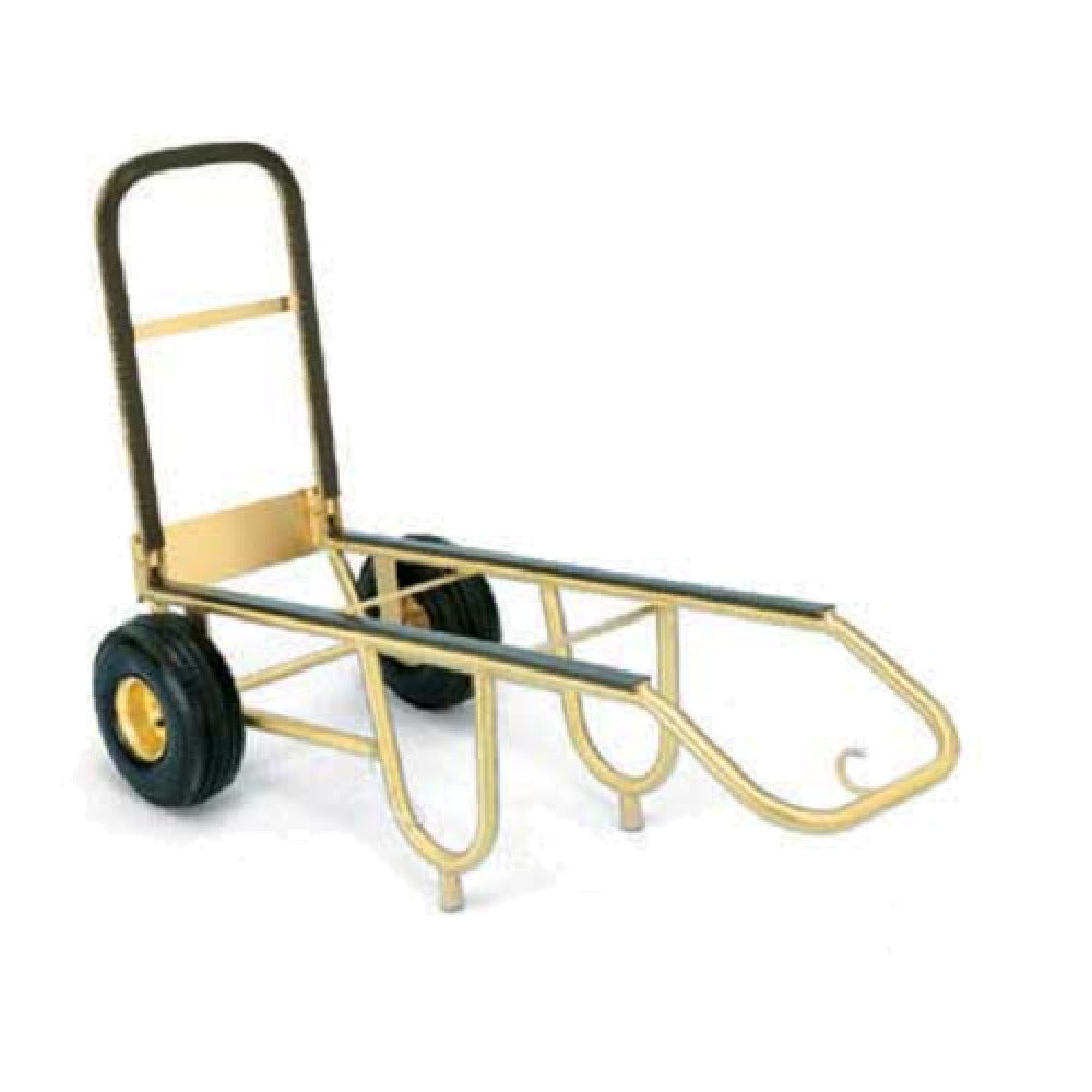 Forbes Industries 1570-B Bellman's Handtruck 23-1/2"L Fold-up Dropnose 1" Brushed Brass Tube