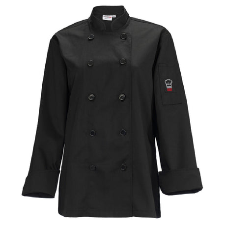 Winco UNF-7KM Beacon Women's Chef Jacket Tapered Fit Double Breasted