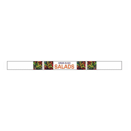 Hubert 49929 - Band-It Food Label, "Grab-N-Go Salads", 13-3/4" X 1"