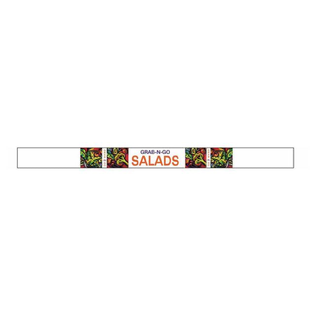 Hubert 49929 - Band-It Food Label, "Grab-N-Go Salads", 13-3/4" X 1"
