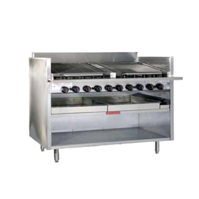 Magikitchn FM-RMB-648_NAT Radiant Charbroiler Floor Model Gas