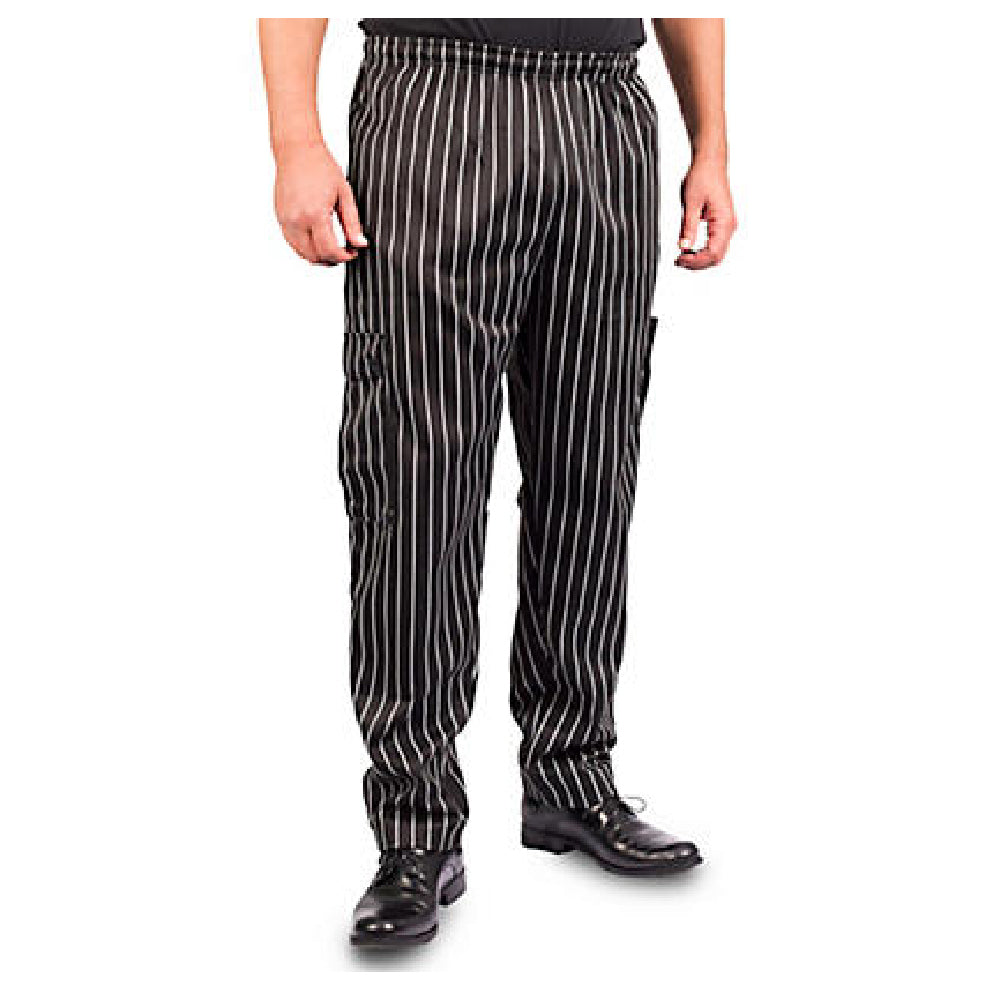 KNG 10594XL Kng 4xl Baggy Chef Pants Striped