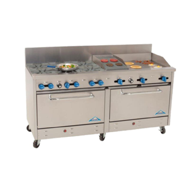 Comstock-Castle 2F330-18-1.5RB Range Gas 72" Wide