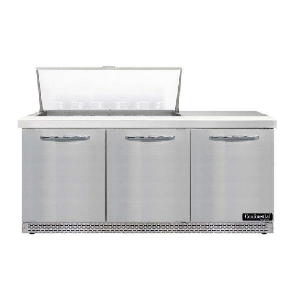 Continental Refrigerator D72N18M-FB Designer Line Mighty Top Sandwich Unit Front Breather