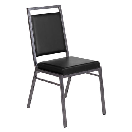 Flash Furniture FD-LUX-SIL-BK-V-GG Hercules Series Stacking Chair 600 Lb. Weight Capacity