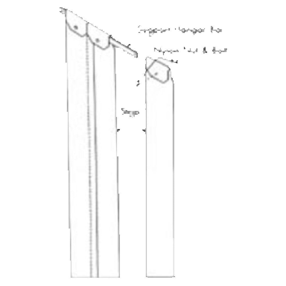 Franklin Machine Products 124-1255 Easimount® Strip Curtains 6" Strip Size 42"W X 84"H Curtain Size