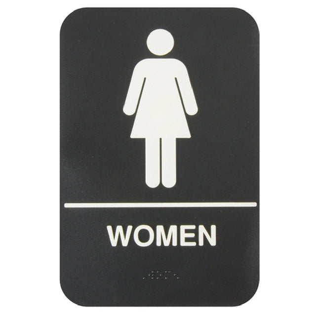 Thunder Group PLIS6951BK Information Symbol Sign 6" X 9" "Women"