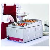 Hubert 13099 - Kratos® Angled Display Adapter, Stainless Steel, Compatible With Kratos Countertop Food Warmers (items 28W-168 And 28W-169)