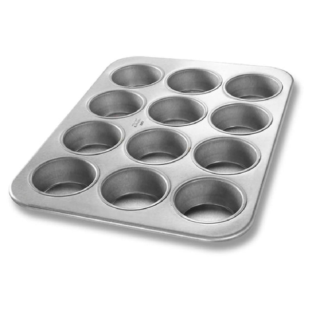 Chicago Metallic 43375 Jumbo Muffin Pan 12-7/8" X 17-3/4" Overall Makes (12) 3-3/8" Dia. Muffins