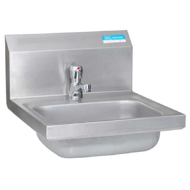 BK Resources BKHS-D-1410-1MF Hand Sink Wall Mount 14" Wide X 10" Front-to-back X 5" Deep Bowl