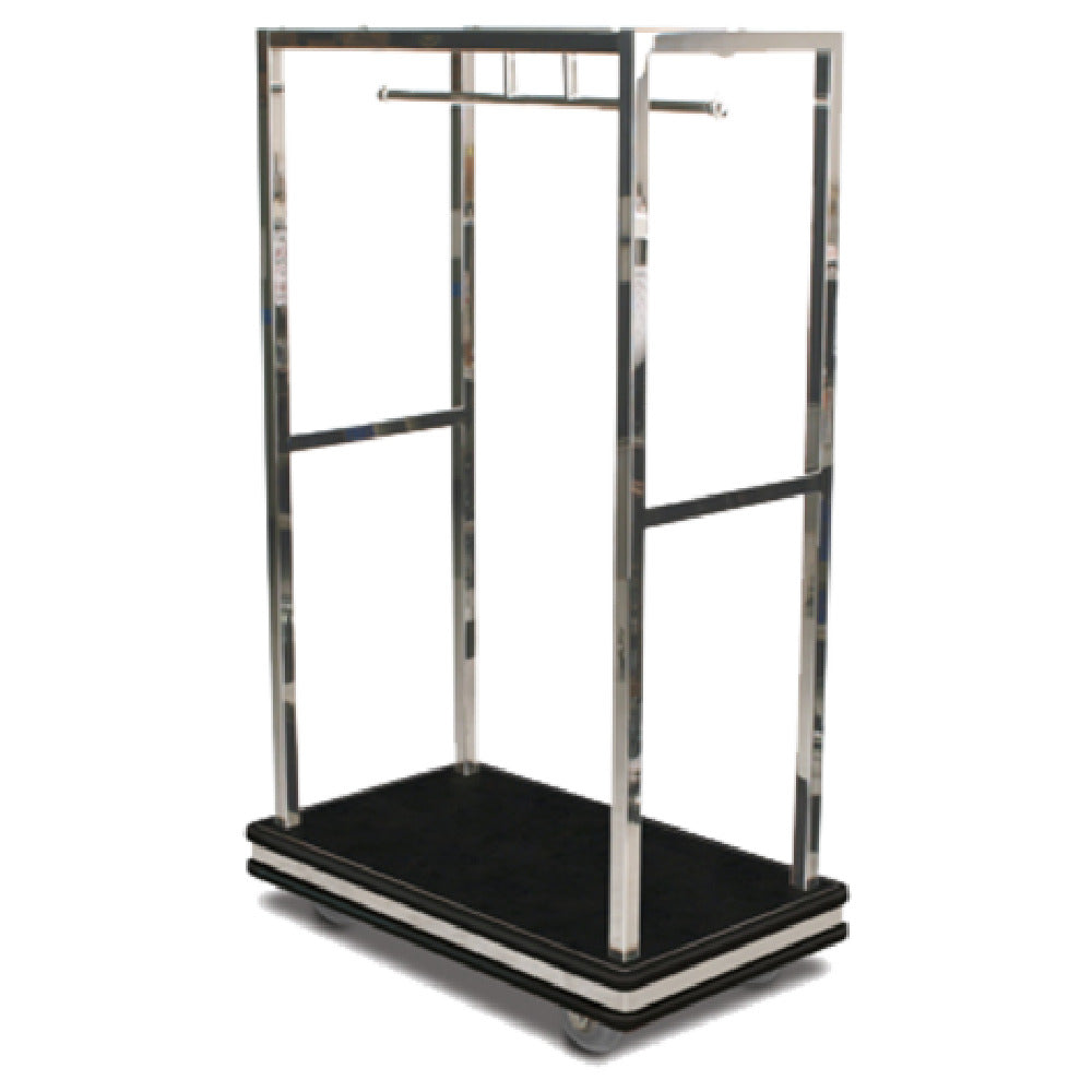 Forbes Industries 2505DB Specialty Luggage Cart 1-1/2” Square Tubular Polished Stainless Steel Superstructure