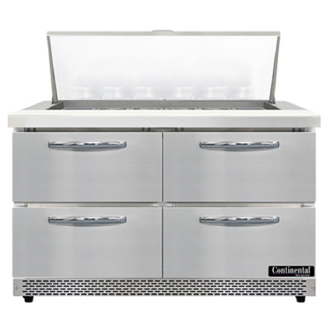 Continental Refrigerator SW48N18M-FB-D Mighty Top Sandwich Unit Front Breather