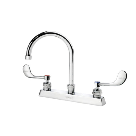 Krowne 15-501L-W-E4 Royal Series 8" Deck Mount Faucet With 6" Wide Gooseneck Spout