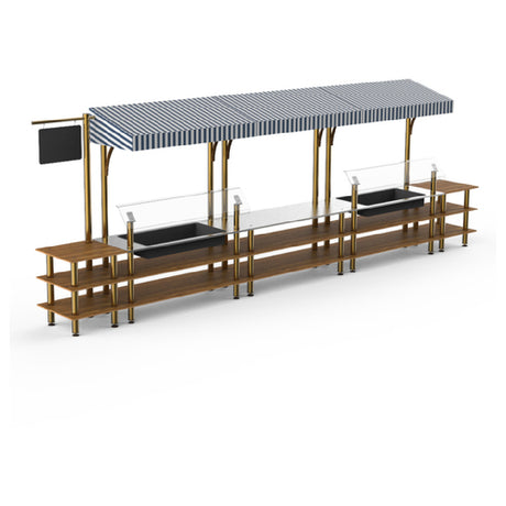 Steelite MGCMLA08BBWF Mogogo Buffet Solutions Modular Pro Fish Market 3-tier 272" X 34" X 95-1/2"H