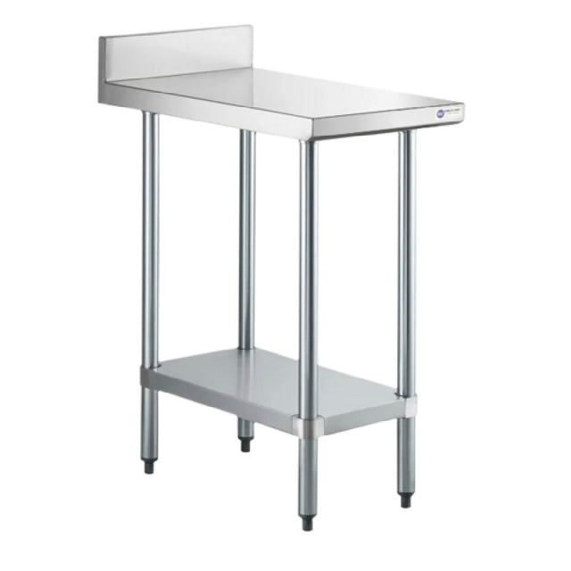 Steel Works Stainless SWWTS-3018-2R-318 Worktable 30" X 18" X 34"H 18ga/304 Stainless Steel