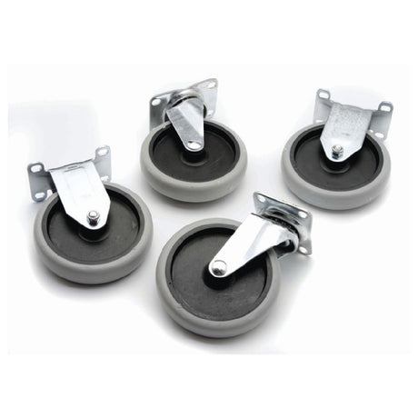 Hubert 26990 - Caster Kit, For Large Utility Cart #44683,5" Dia., (2) Swivel