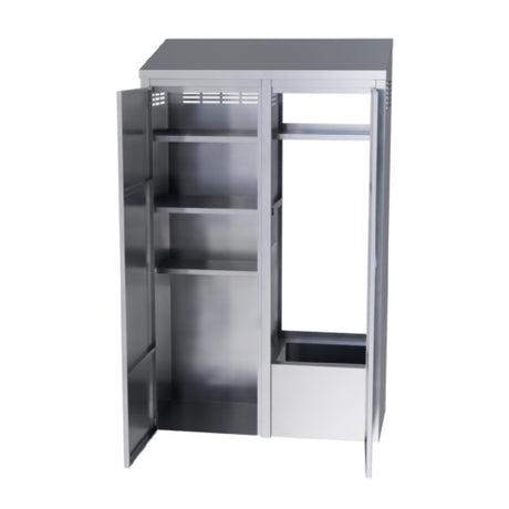 Winholt STCT-HD2450.5H84-MPS-ST-KT - Mop Sink Cabinet, 24"W X 50.5"L X 84"H, Stainless Steel