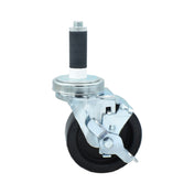 BK Resources 4SBR-1RA-LDP-TLB - Swivel Caster, 1" Expanding Stem, 4" Polyolefin Wheel