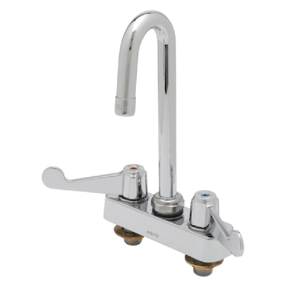 T&S Brass 5F-4CWX03A Equip Workboard Faucet 4" Deck Mount 3" Swivel Gooseneck