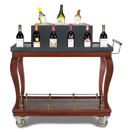 Bon Chef 50049 Wine Cart Mobile 44"L X 23-1/2"W X 40-1/2"H