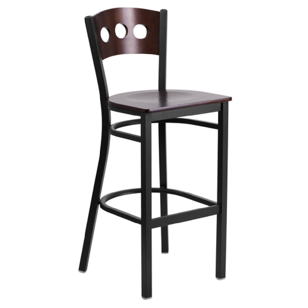 Flash Furniture XU-DG-60516-WAL-BAR-MTL-GG Hercules Series Restaurant Bar Stool