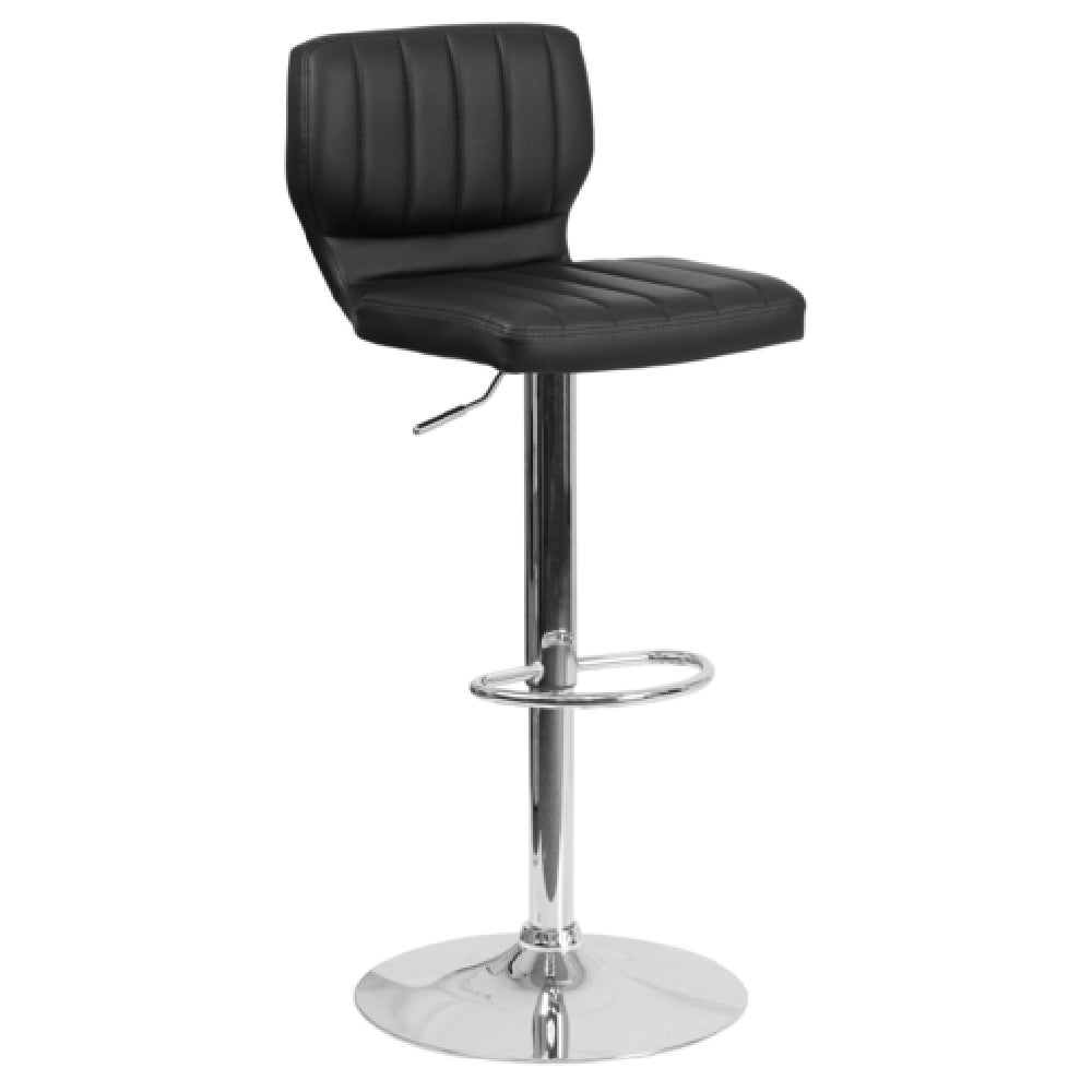 Flash Furniture CH-132330-BK-GG Swivel Barstool Adjustable Height Contemporary Style