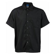 KNG 1142XS Kng Xs Cook Shirt Frontsnap Black