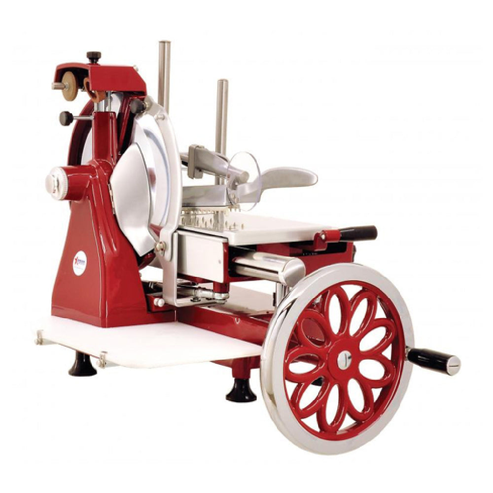 Omcan 26074 (MS-IT-0350-MF) Volano Meat Slicer Flower Flywheel Fully Hand-operated