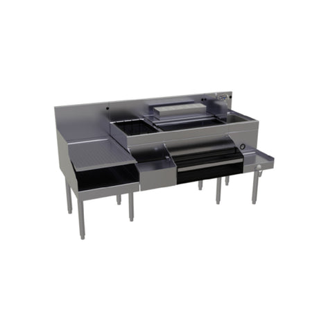 Glastender ALL-66C-CP10 All-In-One Underbar Ice Bin/Cocktail Station Blender Station